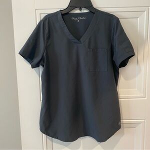 Uniform Advantage UA Easy Stretch ES Women’s small pewter scrub top